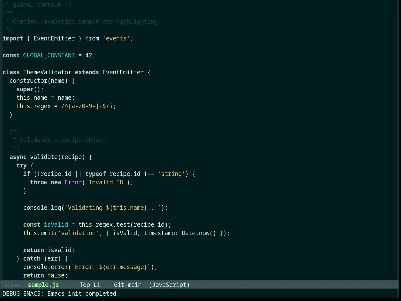 Overcast Theme in javascript-mode