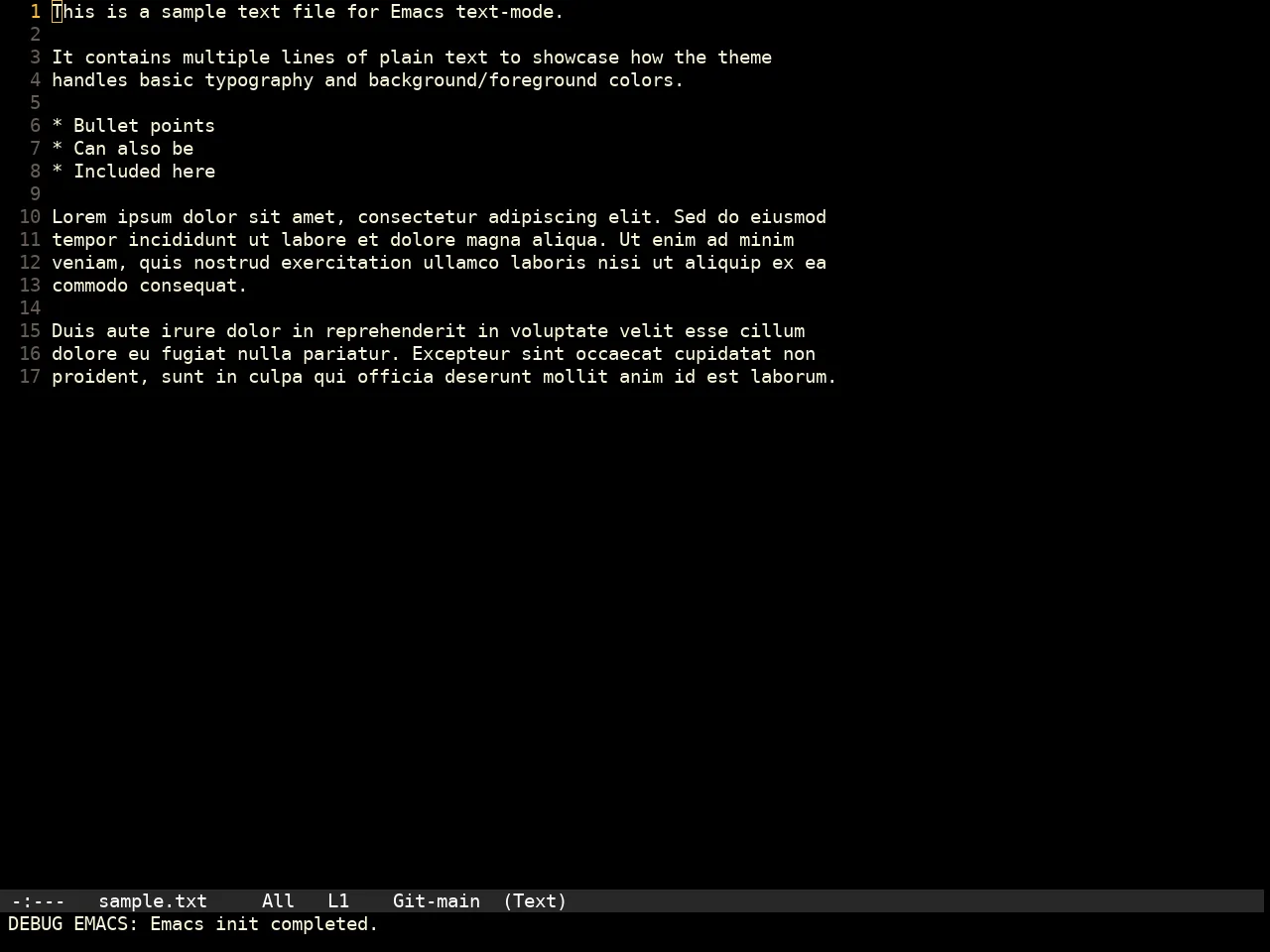 Pache Dark Theme in text-mode