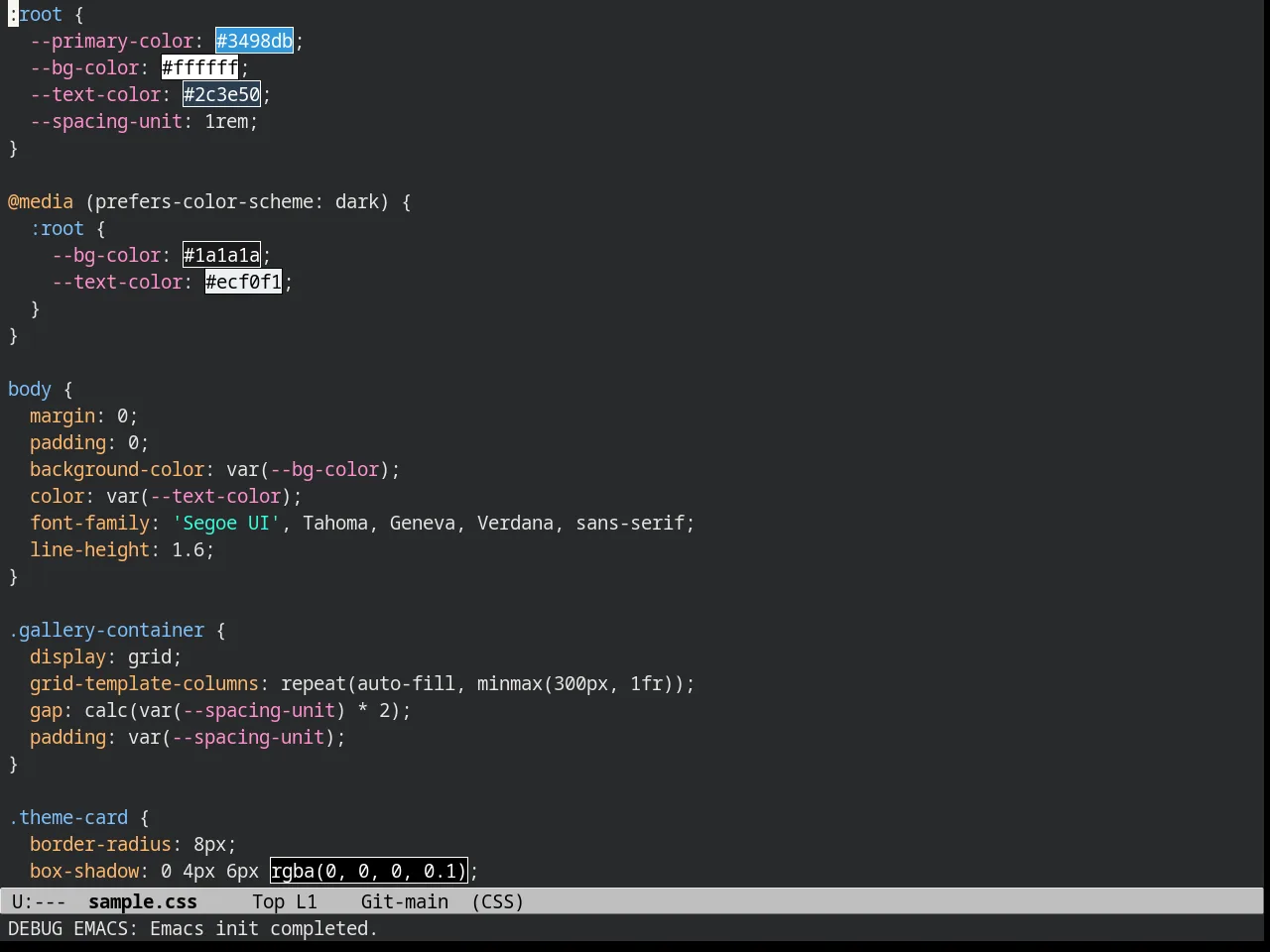 Panda Theme in css-mode