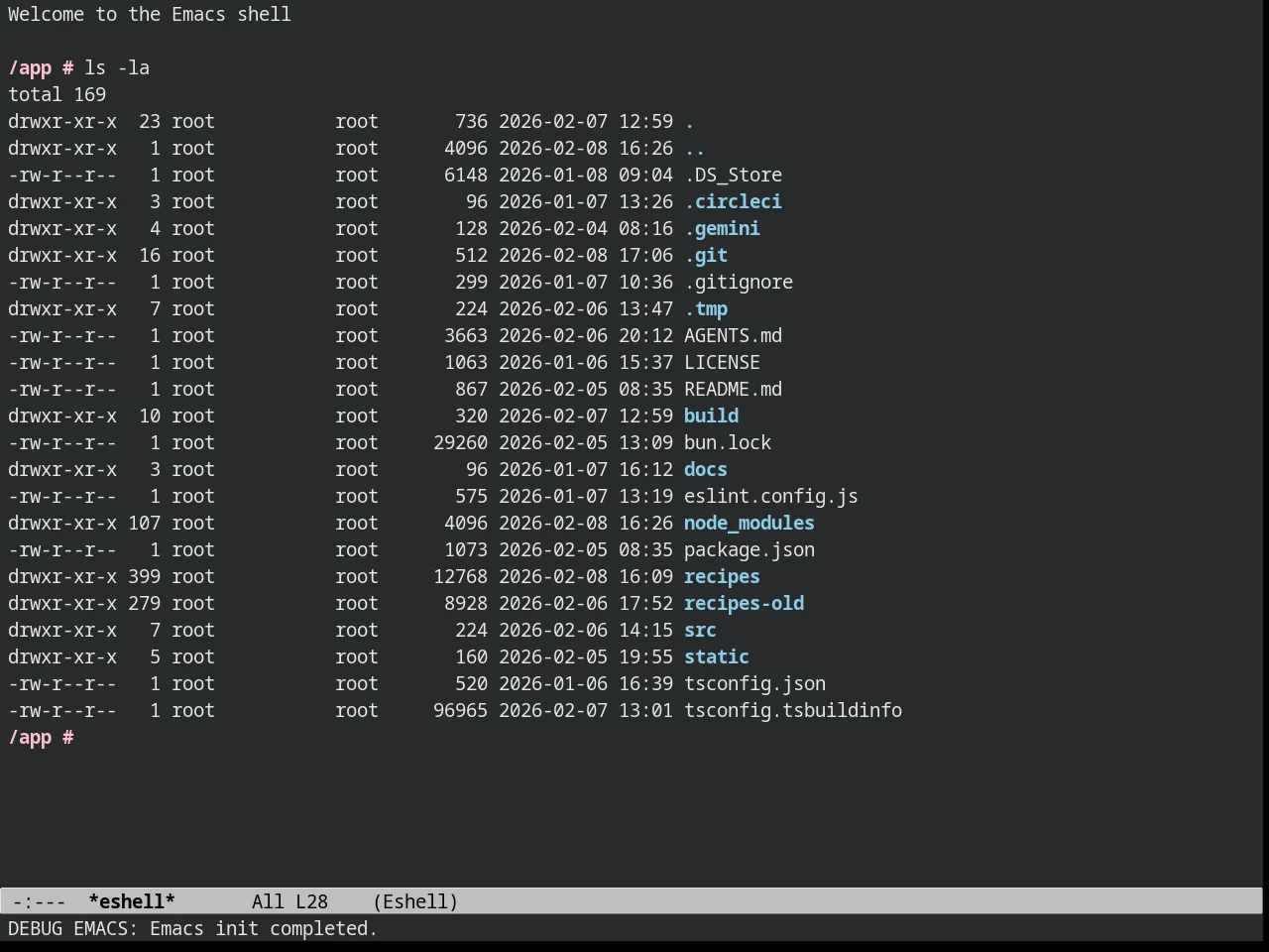 Panda Theme in eshell