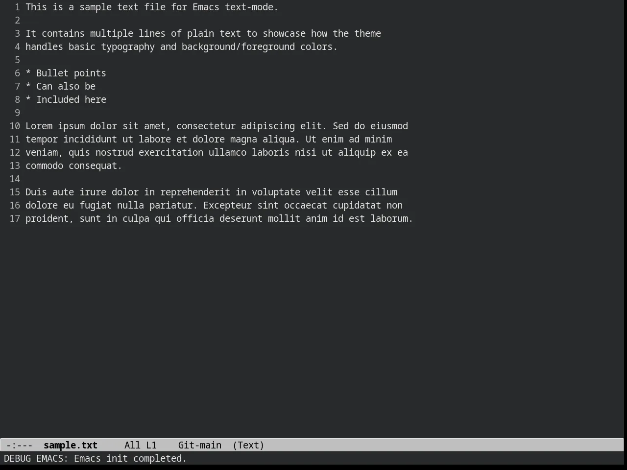 Panda Theme in text-mode
