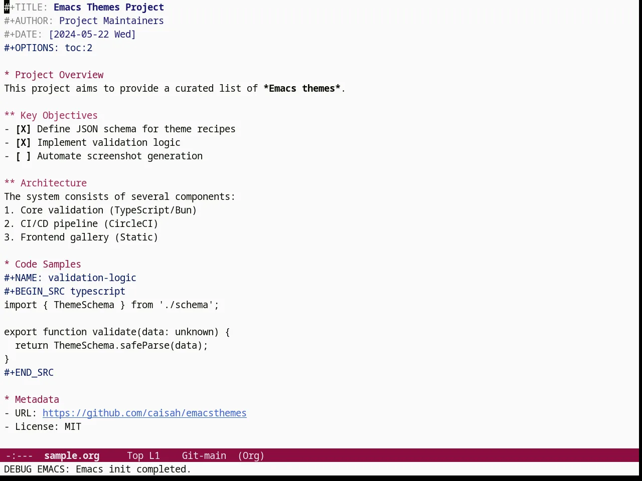 Paper Theme in org-mode