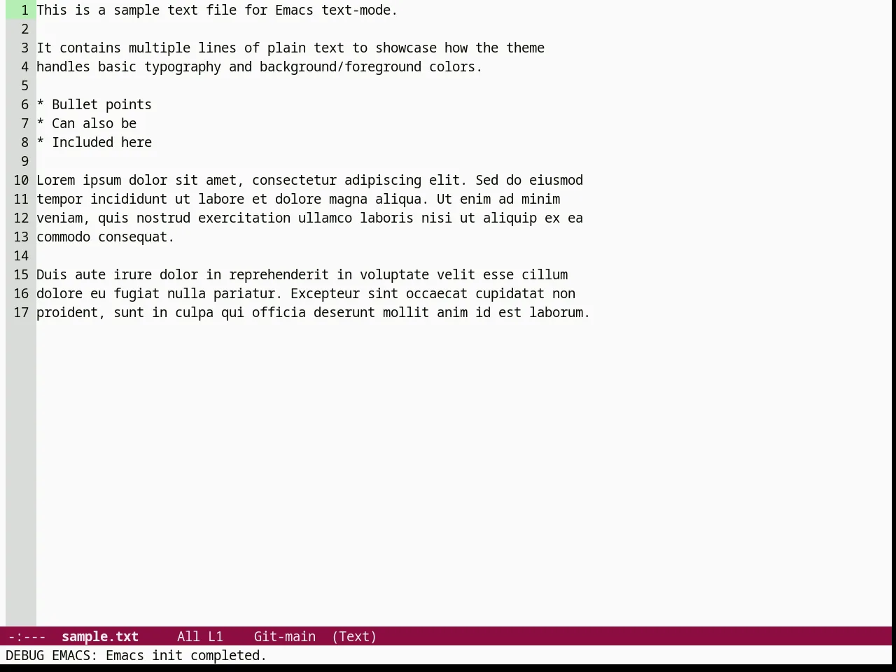 Paper Theme in text-mode