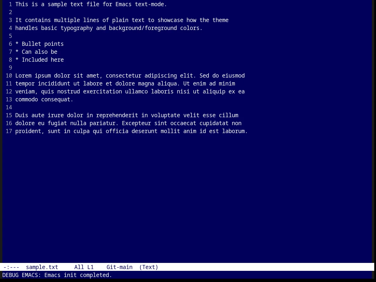 Parus Theme in text-mode