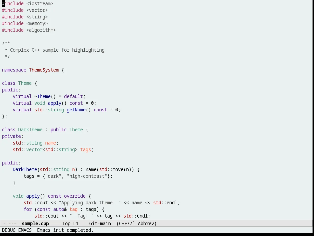 Pastelmac Theme in c++-mode
