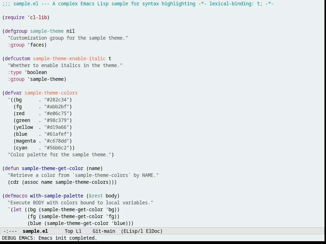 Pastelmac Theme in emacs-lisp-mode