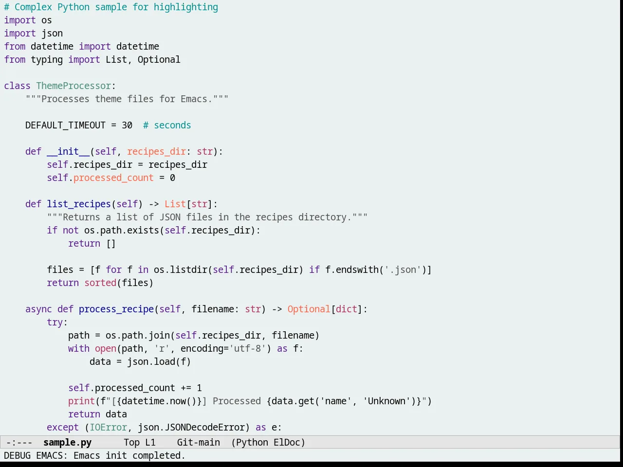 Pastelmac Theme in python-mode
