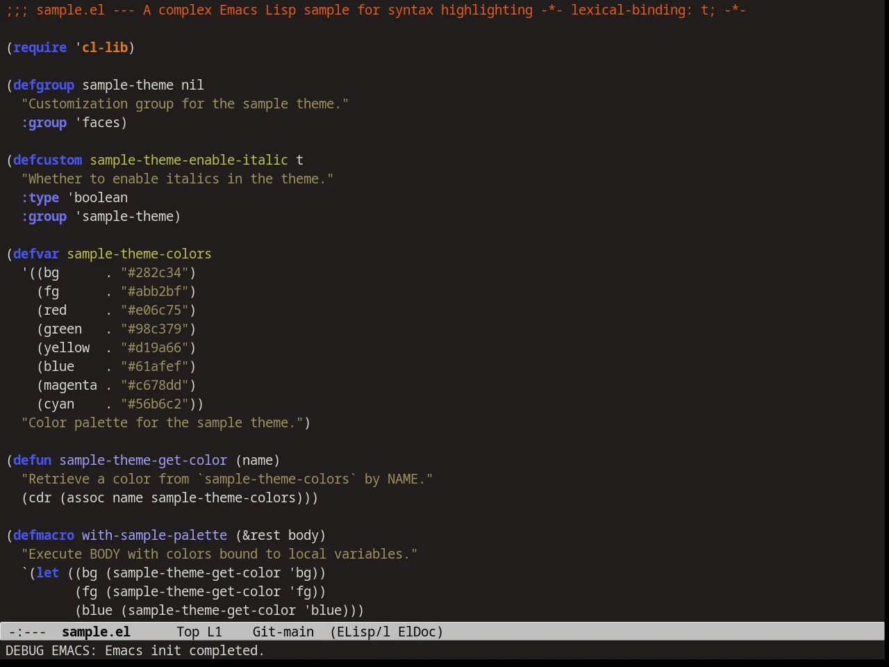 Pastels on Dark Theme in emacs-lisp-mode