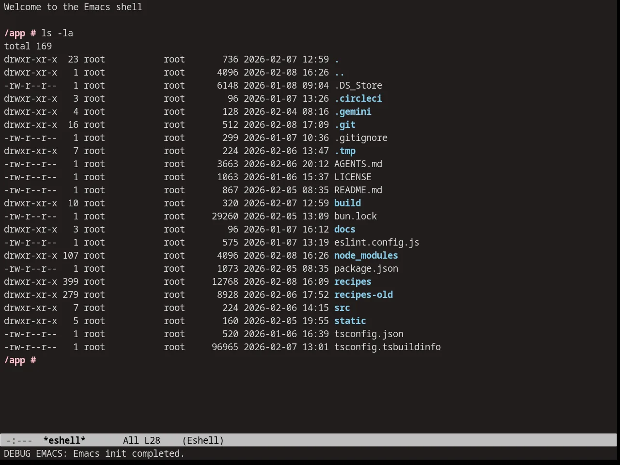 Pastels on Dark Theme in eshell