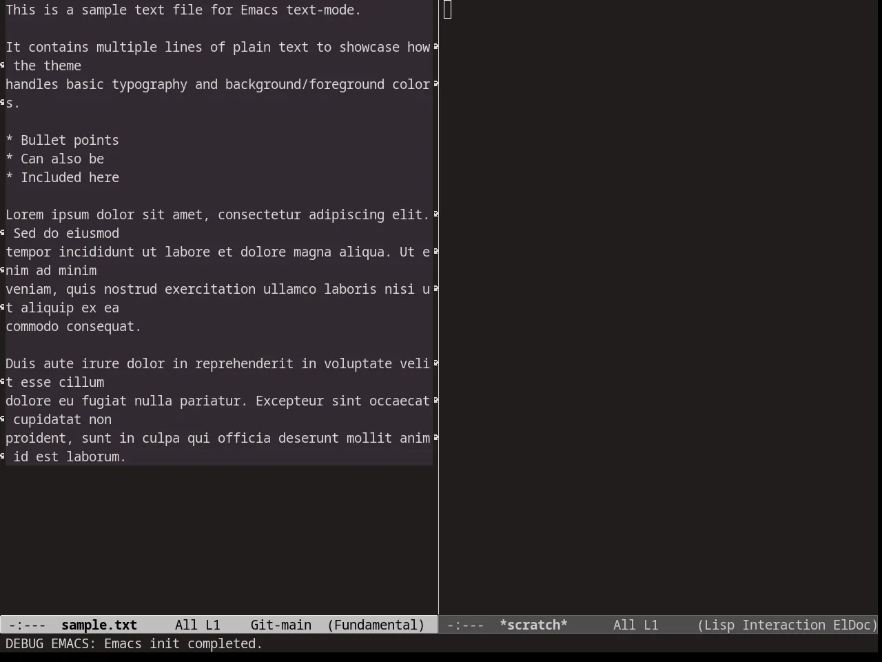 Pastels on Dark Theme in fundamental-mode