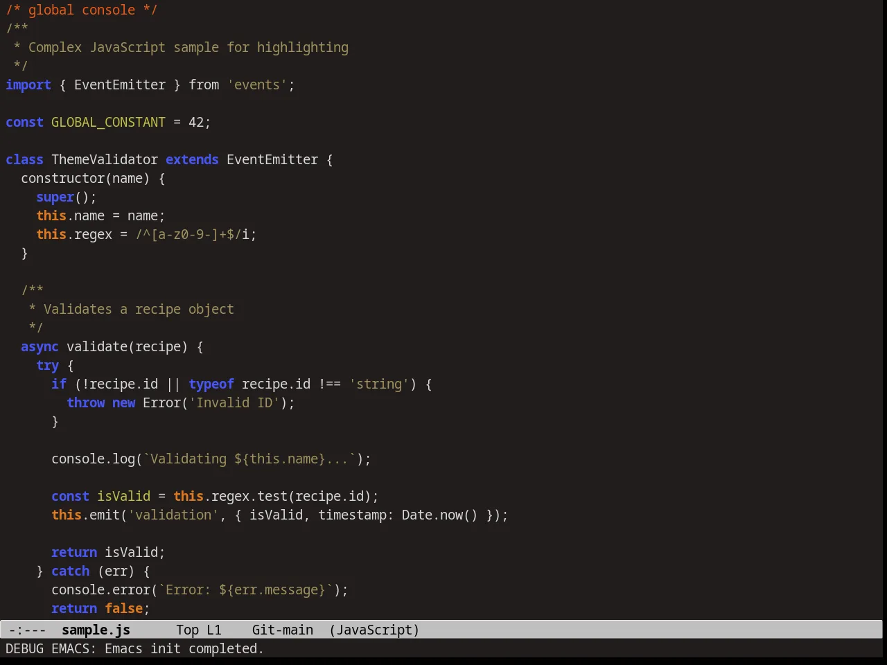 Pastels on Dark Theme in javascript-mode