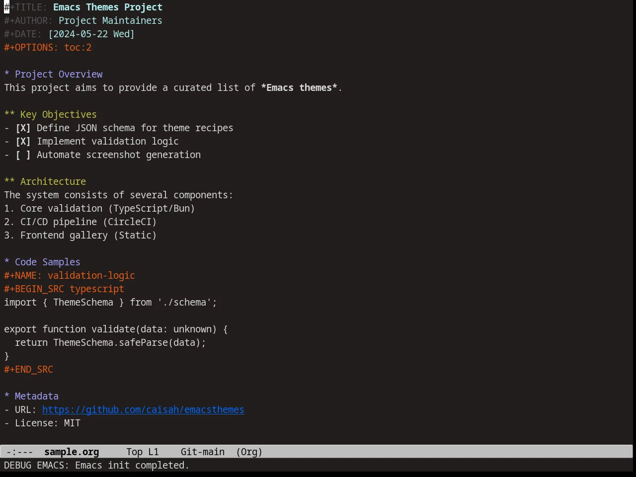 Pastels on Dark Theme in org-mode