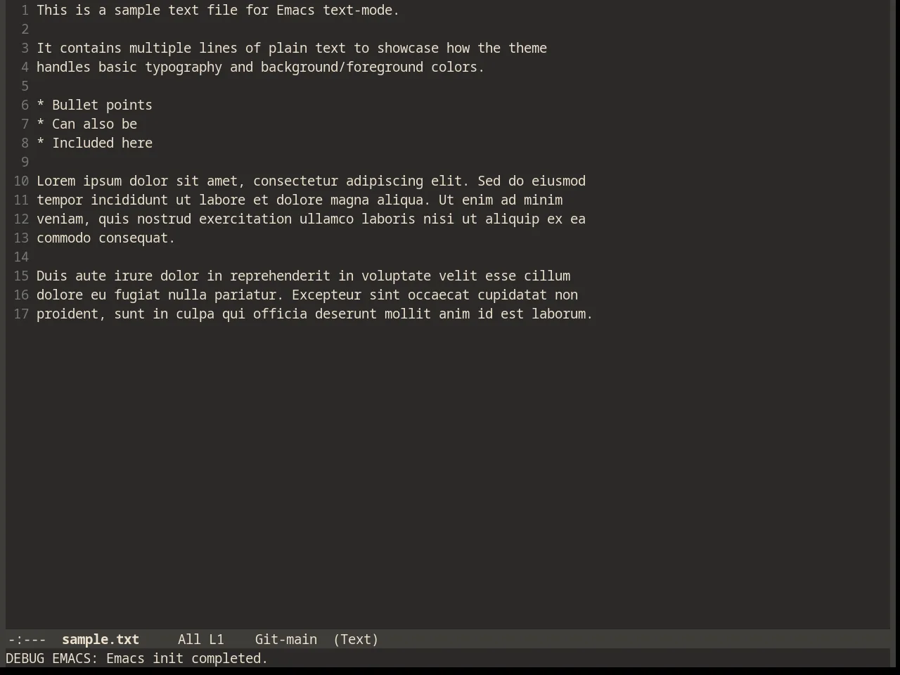 Peacock Theme in text-mode