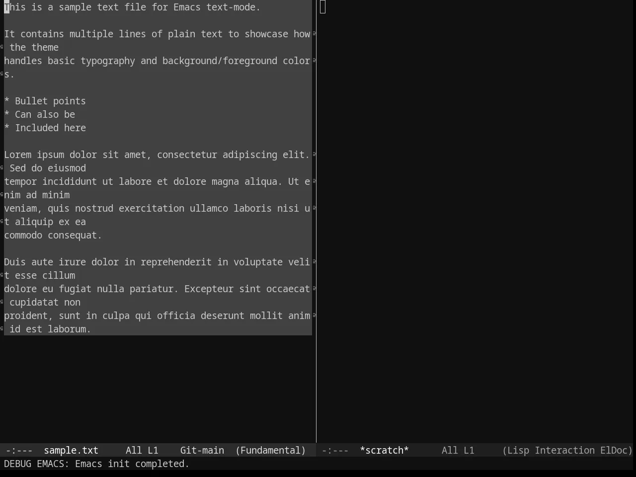 Phoenix Dark Mono Theme in fundamental-mode