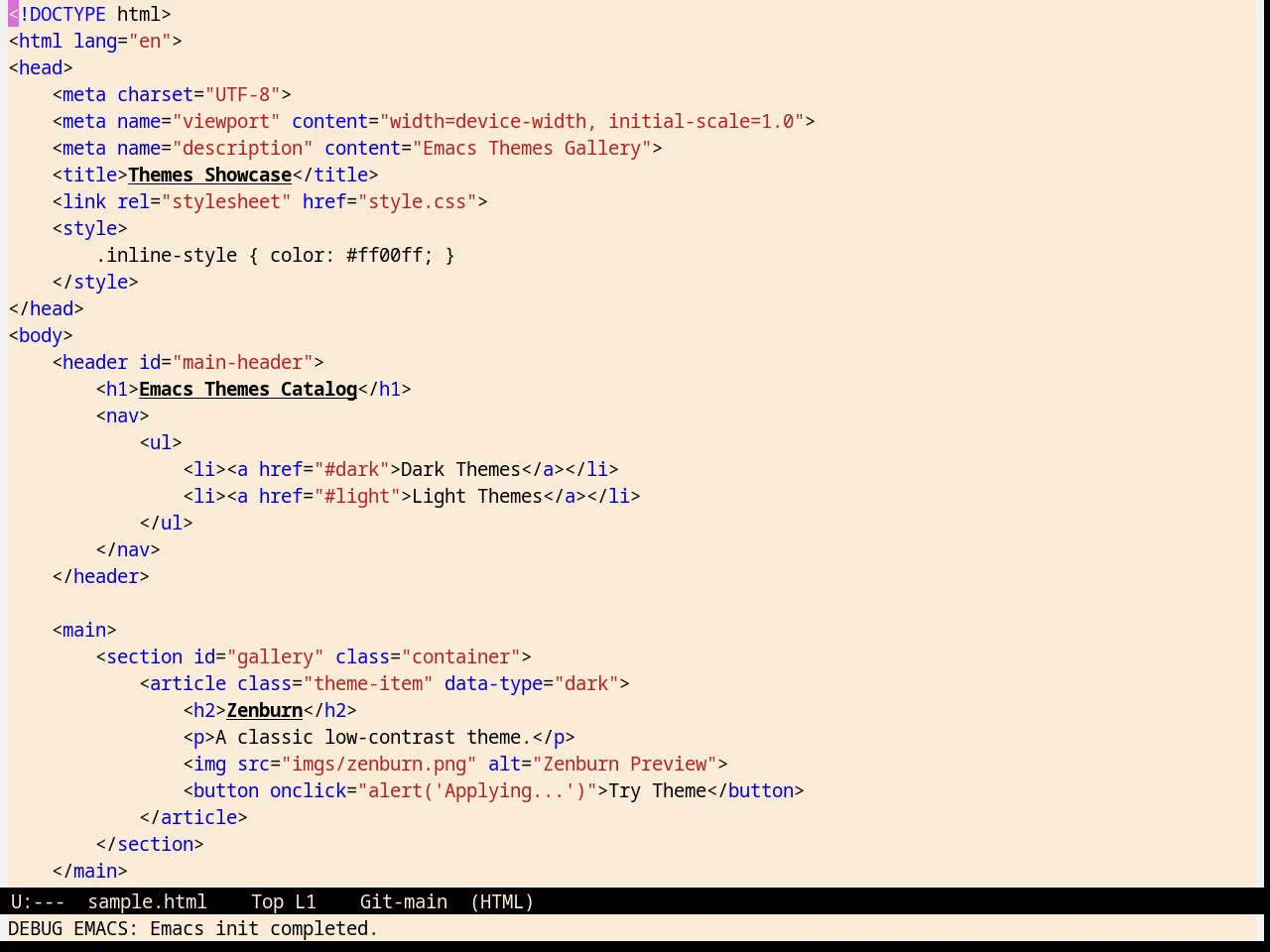 Pierson Theme in html-mode