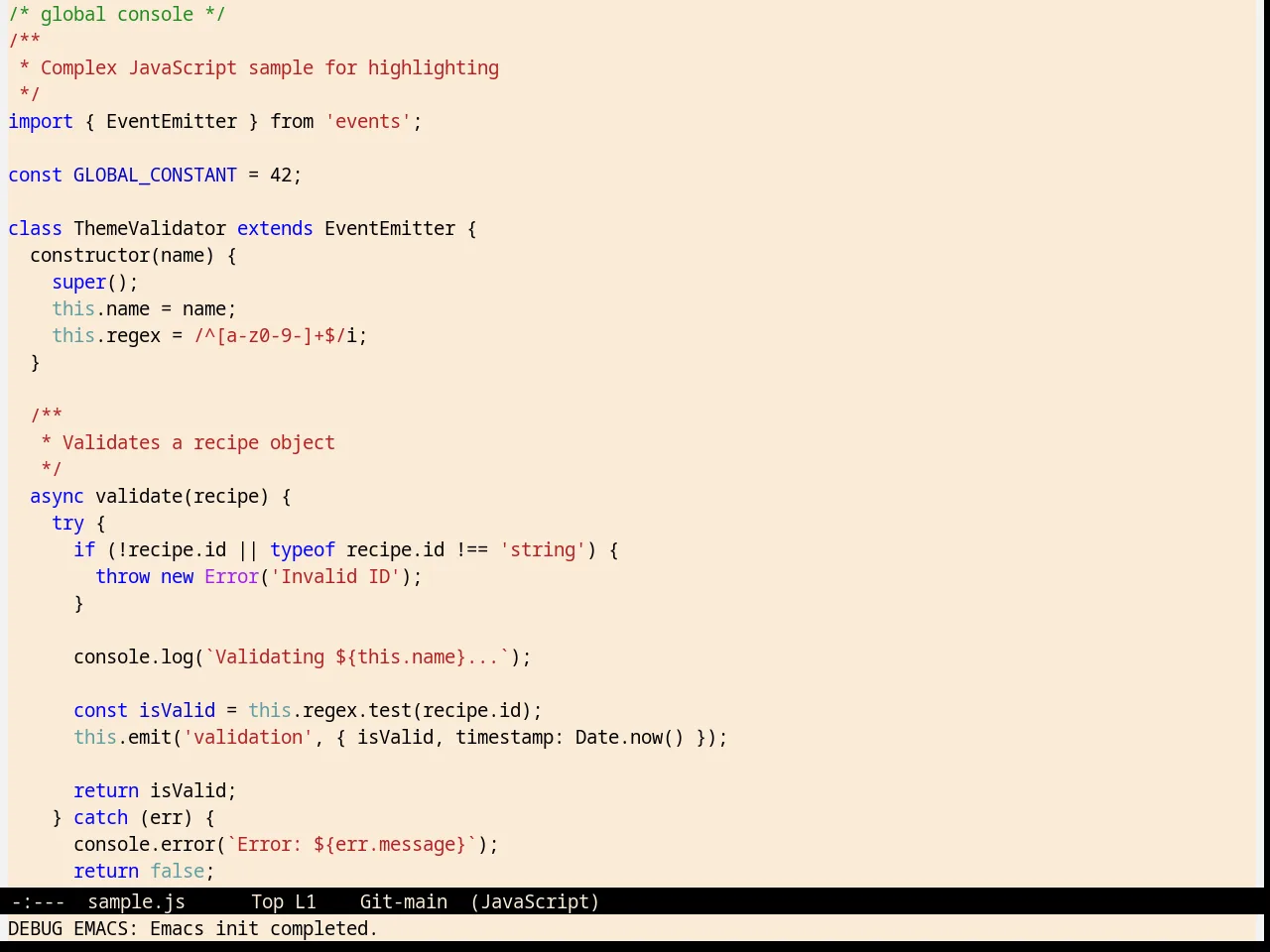 Pierson Theme in javascript-mode