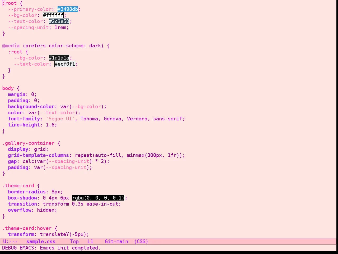 Pink Bliss Uwu Theme in css-mode