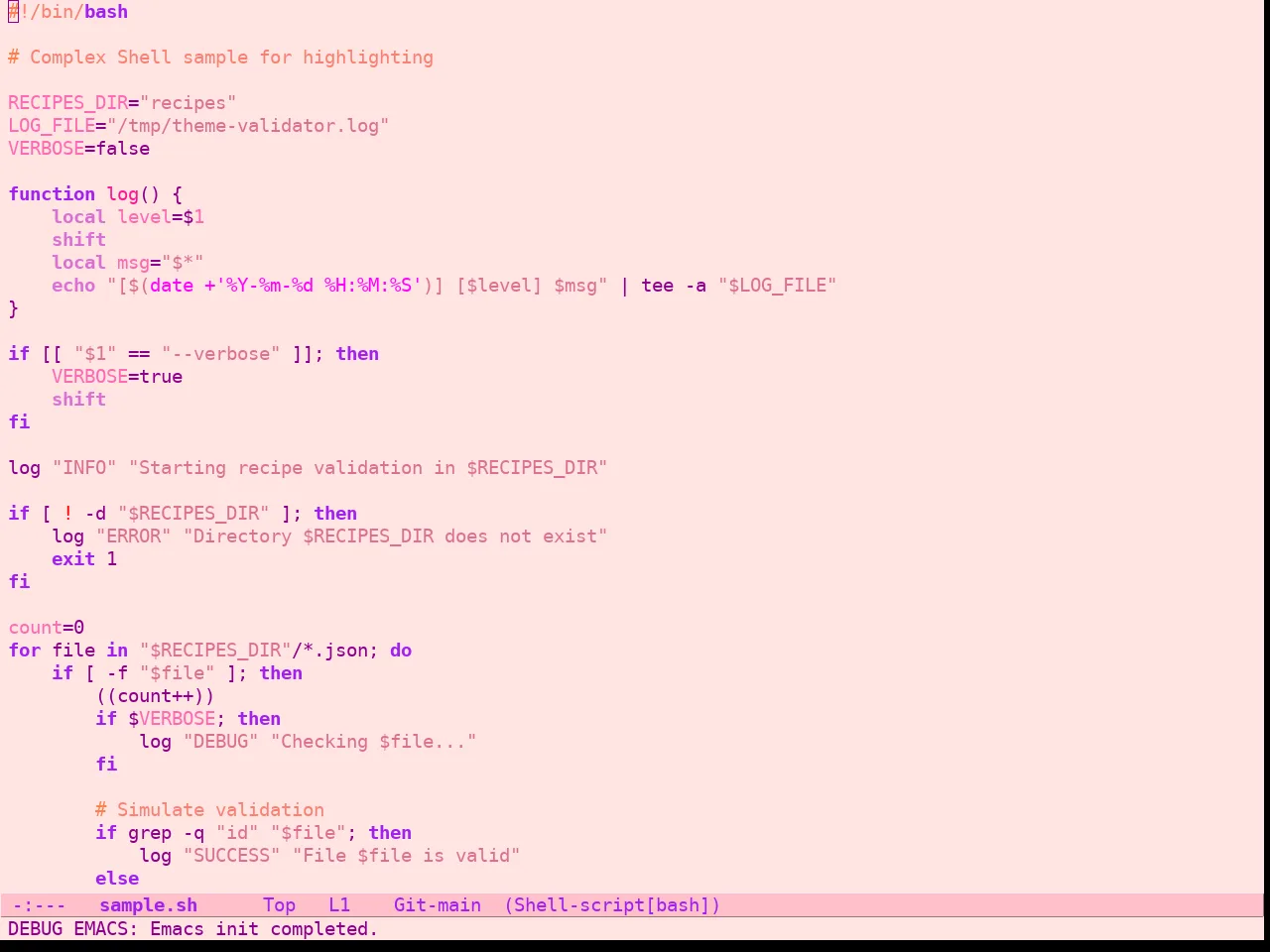 Pink Bliss Uwu Theme in sh-mode
