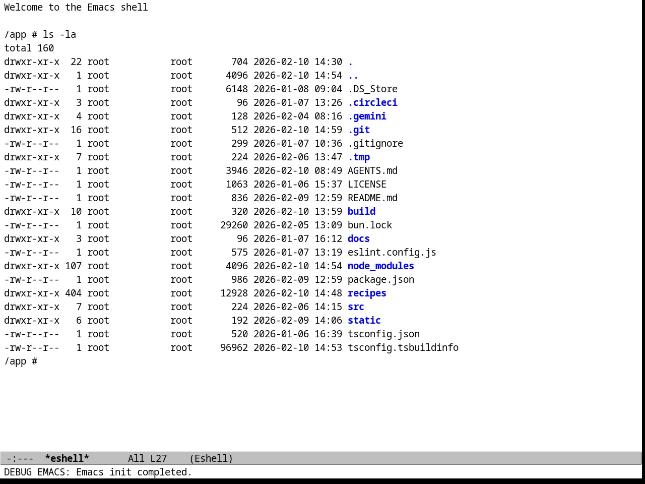 Plain Theme in eshell
