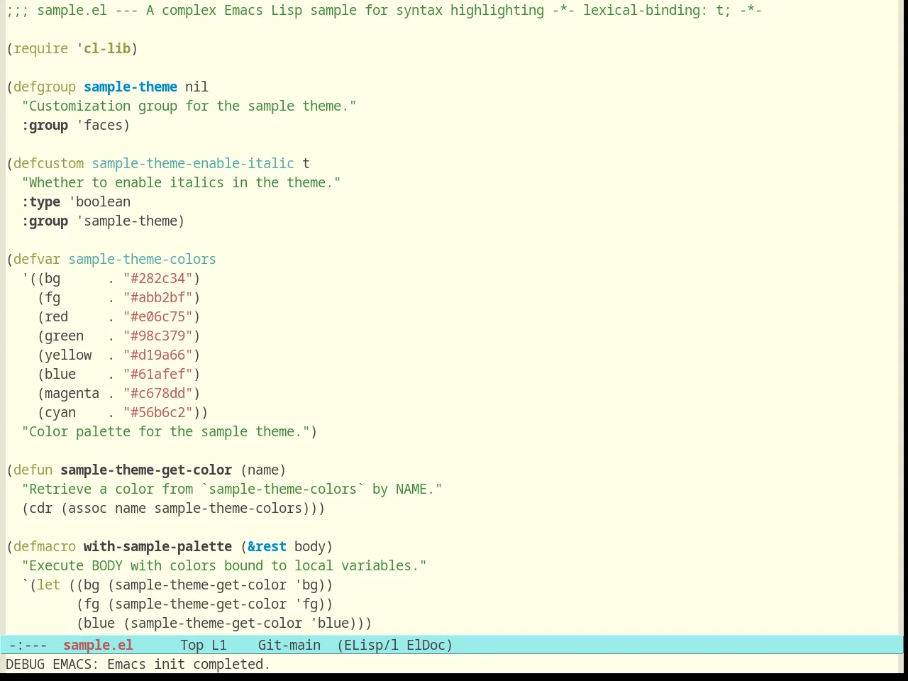 Plan9 in emacs-lisp-mode