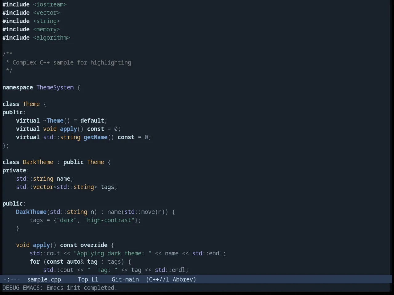 Planet Theme in c++-mode