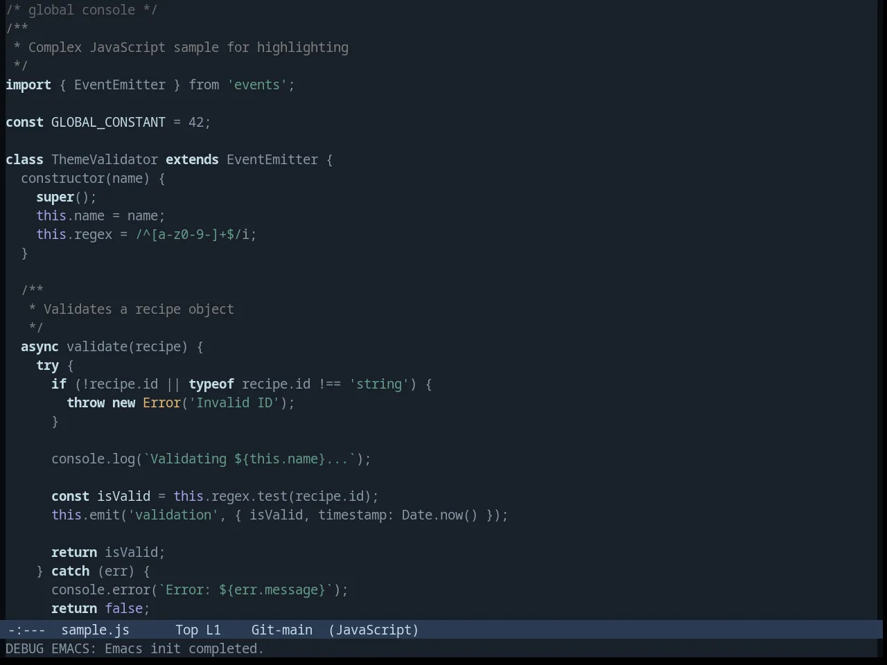 Planet Theme in javascript-mode