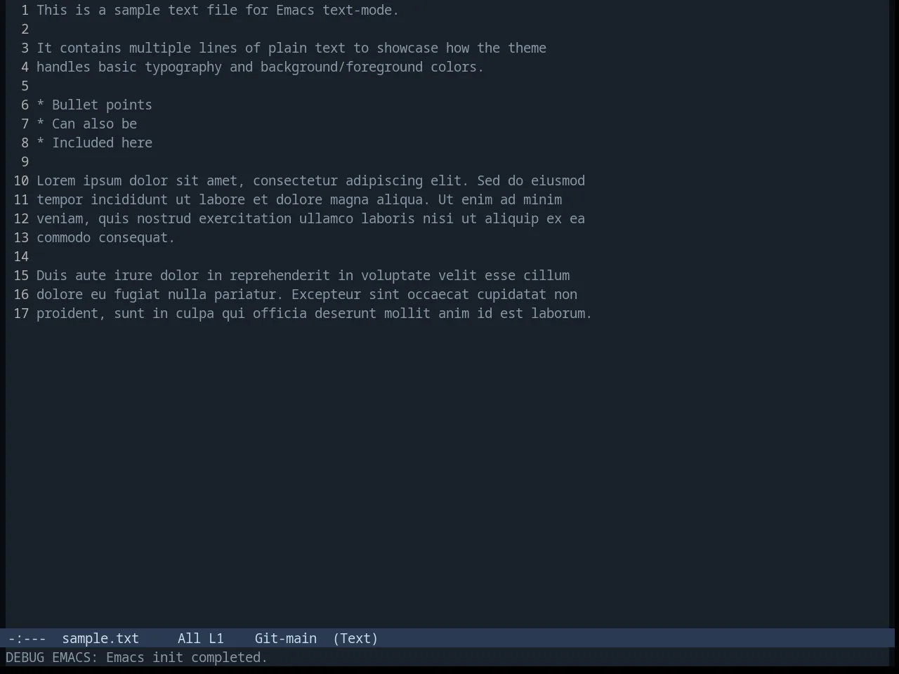 Planet Theme in text-mode