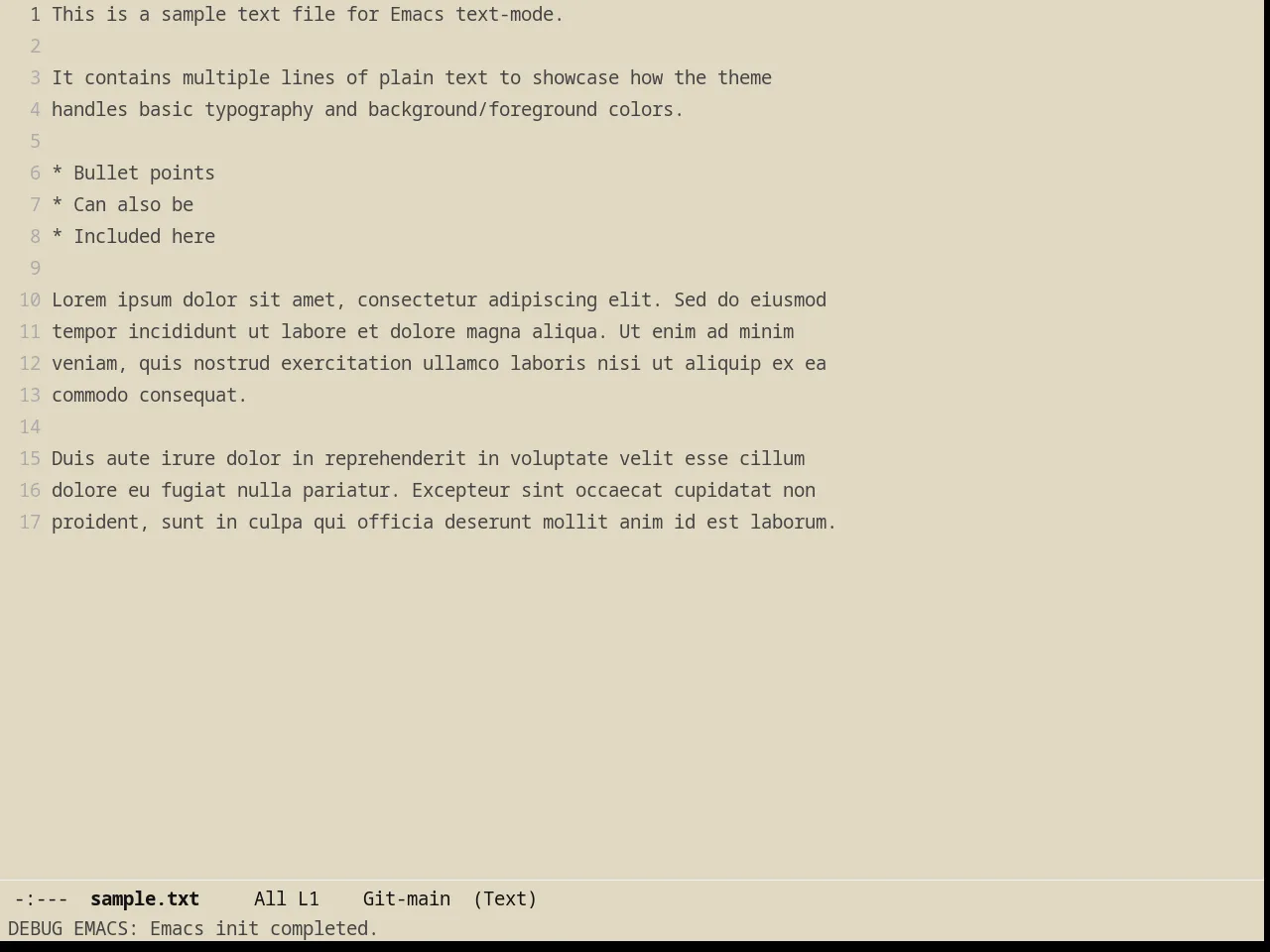 Poet Theme in text-mode