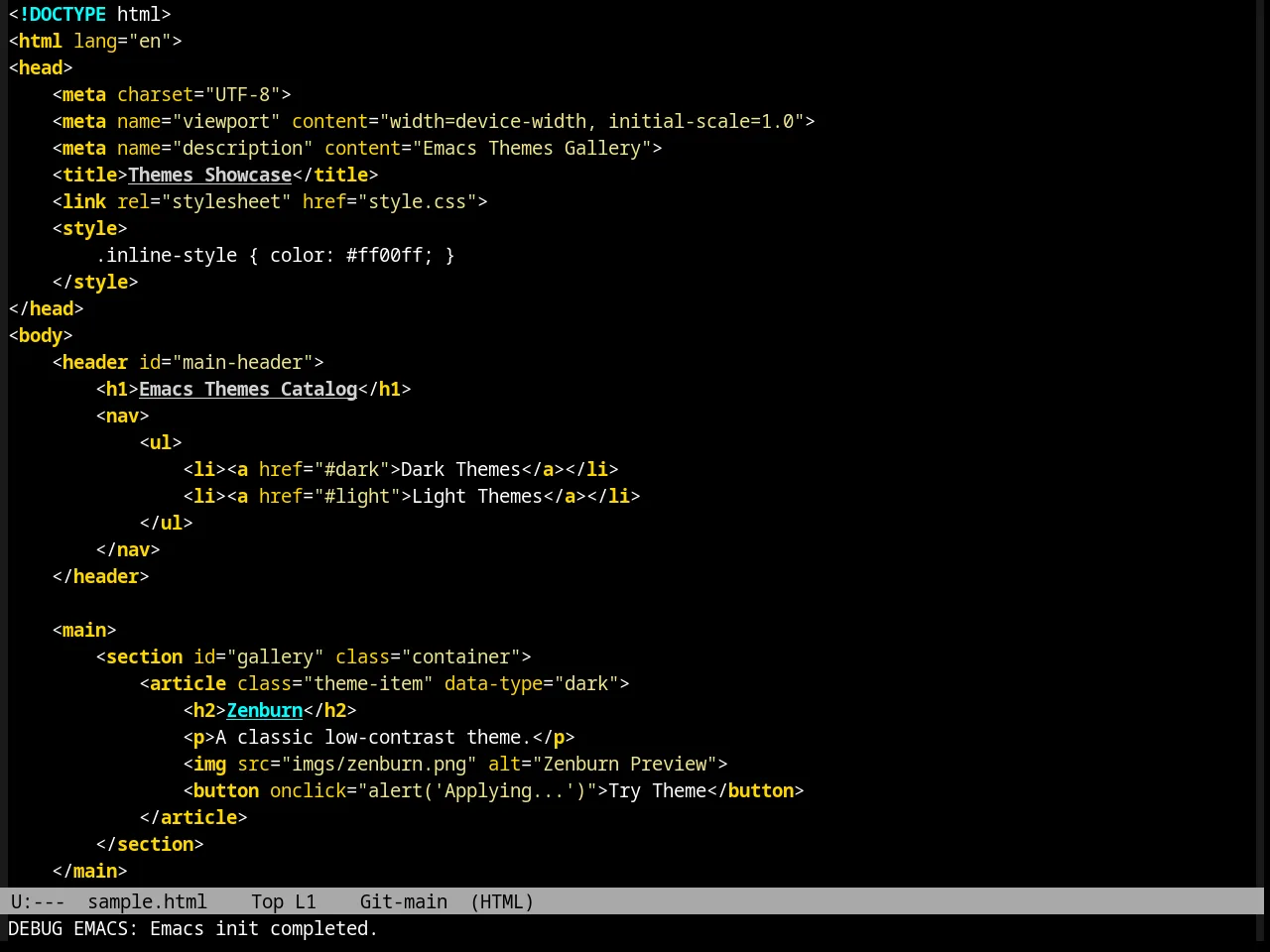 Pok Wob Theme in html-mode