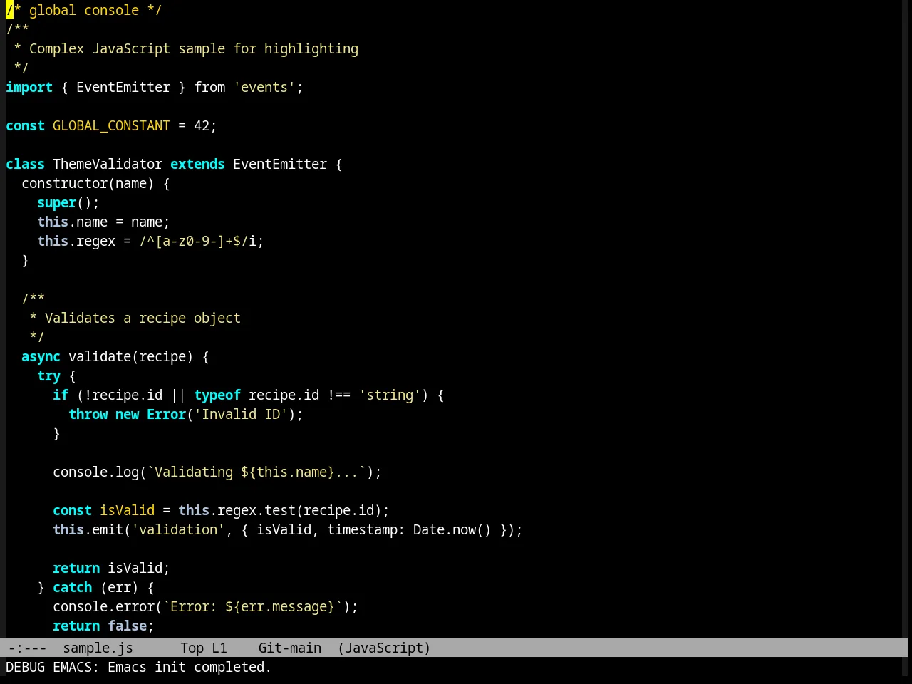 Pok Wob Theme in javascript-mode