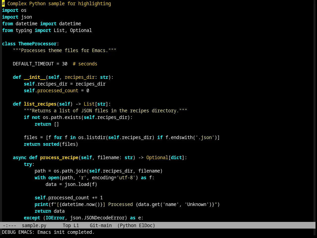 Pok Wob Theme in python-mode