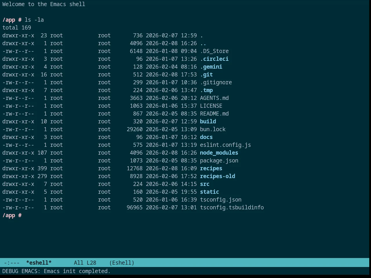 Prassee Theme in eshell