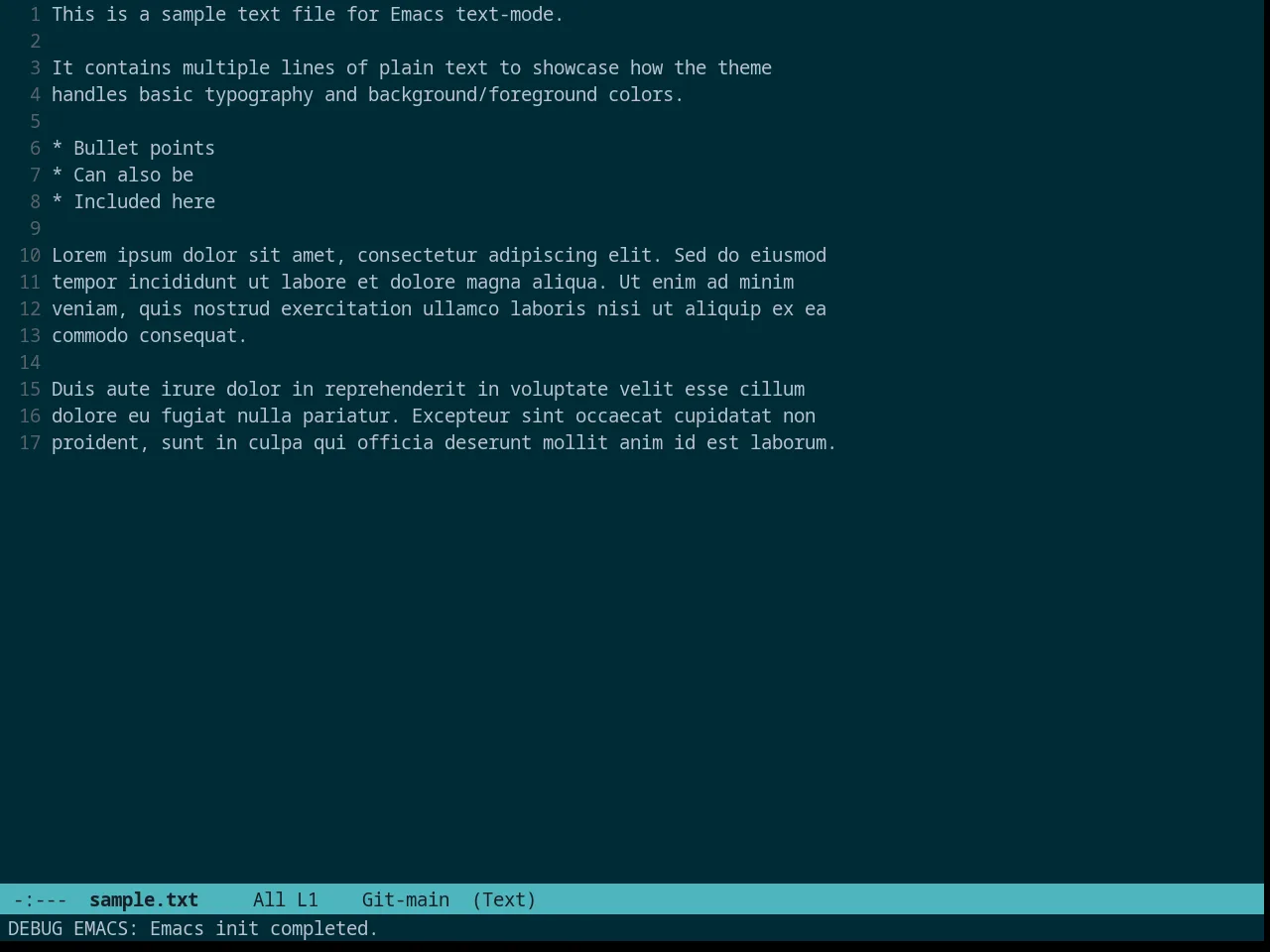 Prassee Theme in text-mode