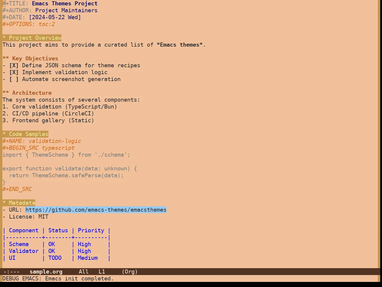 Pumpkin Spice Theme in org-mode