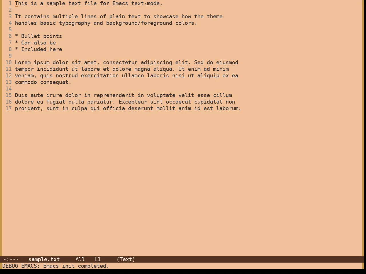 Pumpkin Spice Theme in text-mode