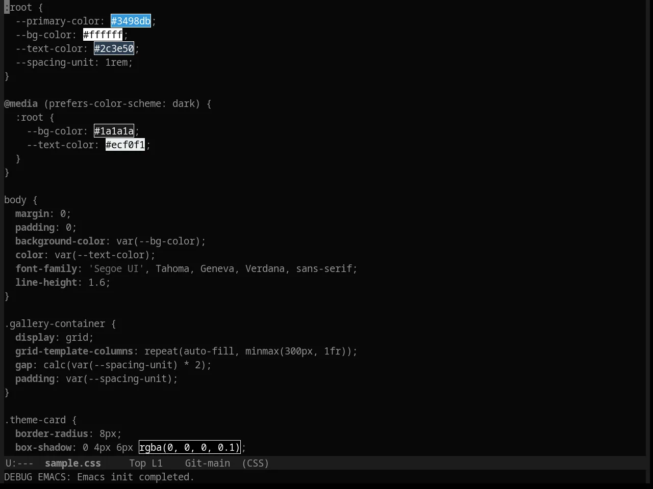 Punpun Dark Theme in css-mode