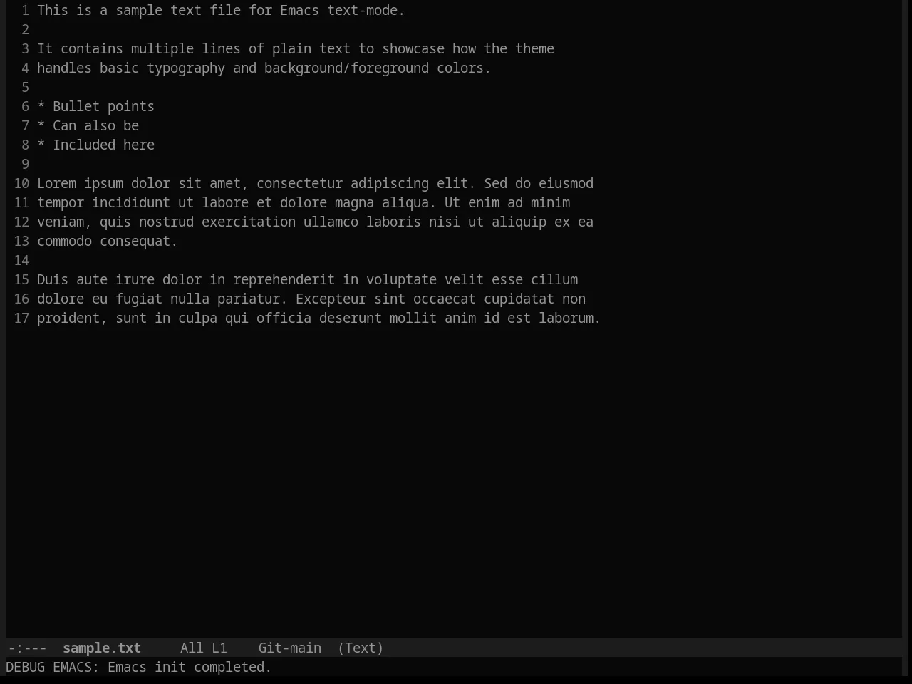 Punpun Dark Theme in text-mode