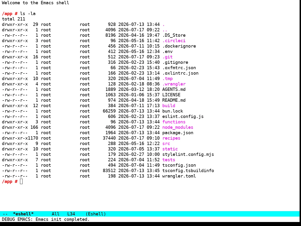 Pure Light Theme in eshell