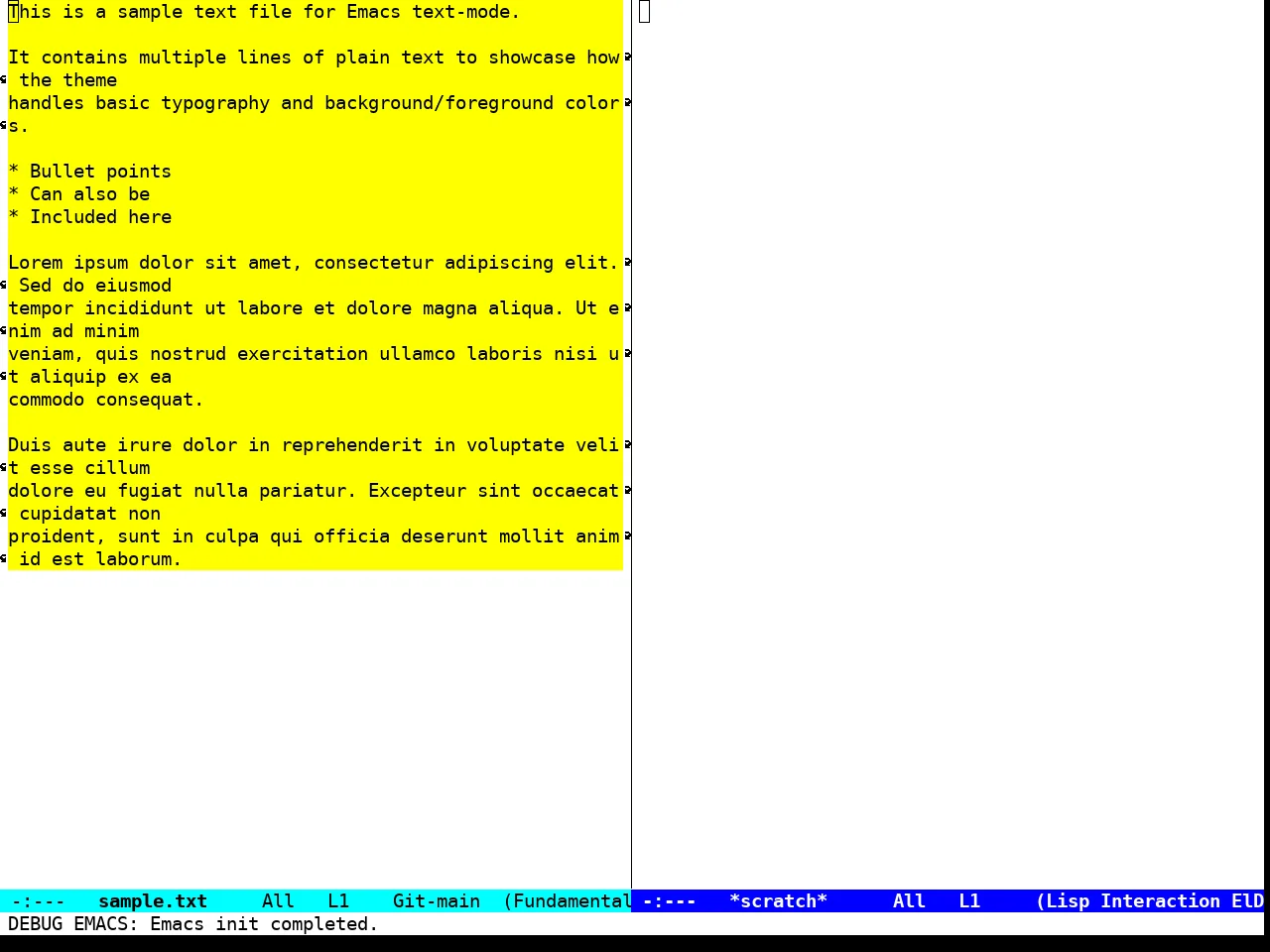 Pure Light Theme in fundamental-mode