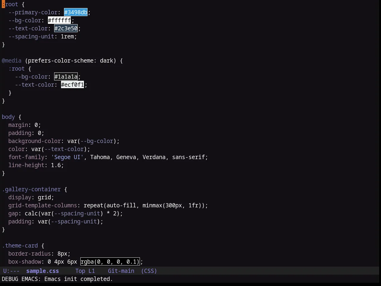 Purple Haze Theme in css-mode