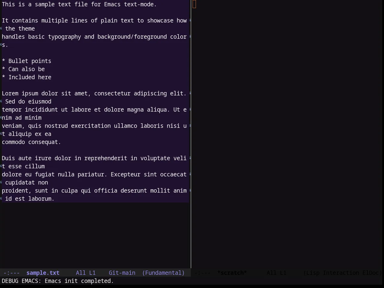 Purple Haze Theme in fundamental-mode