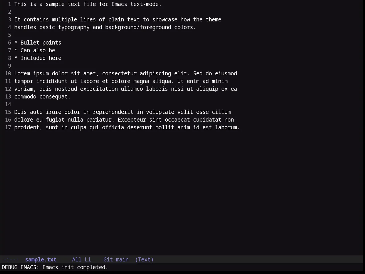 Purple Haze Theme in text-mode
