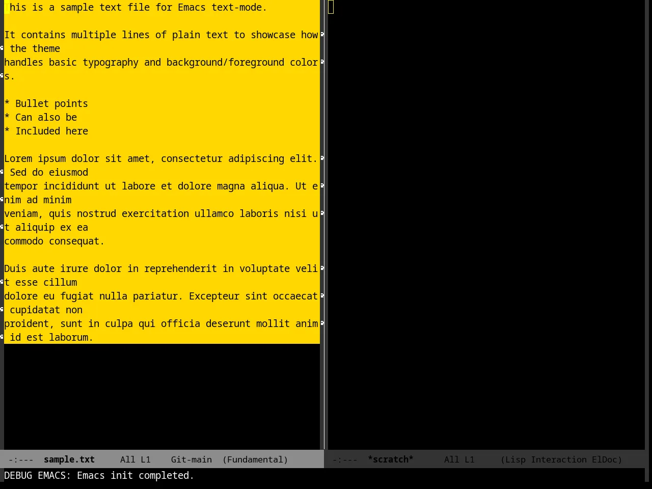 Quasi Monochrome Theme in fundamental-mode