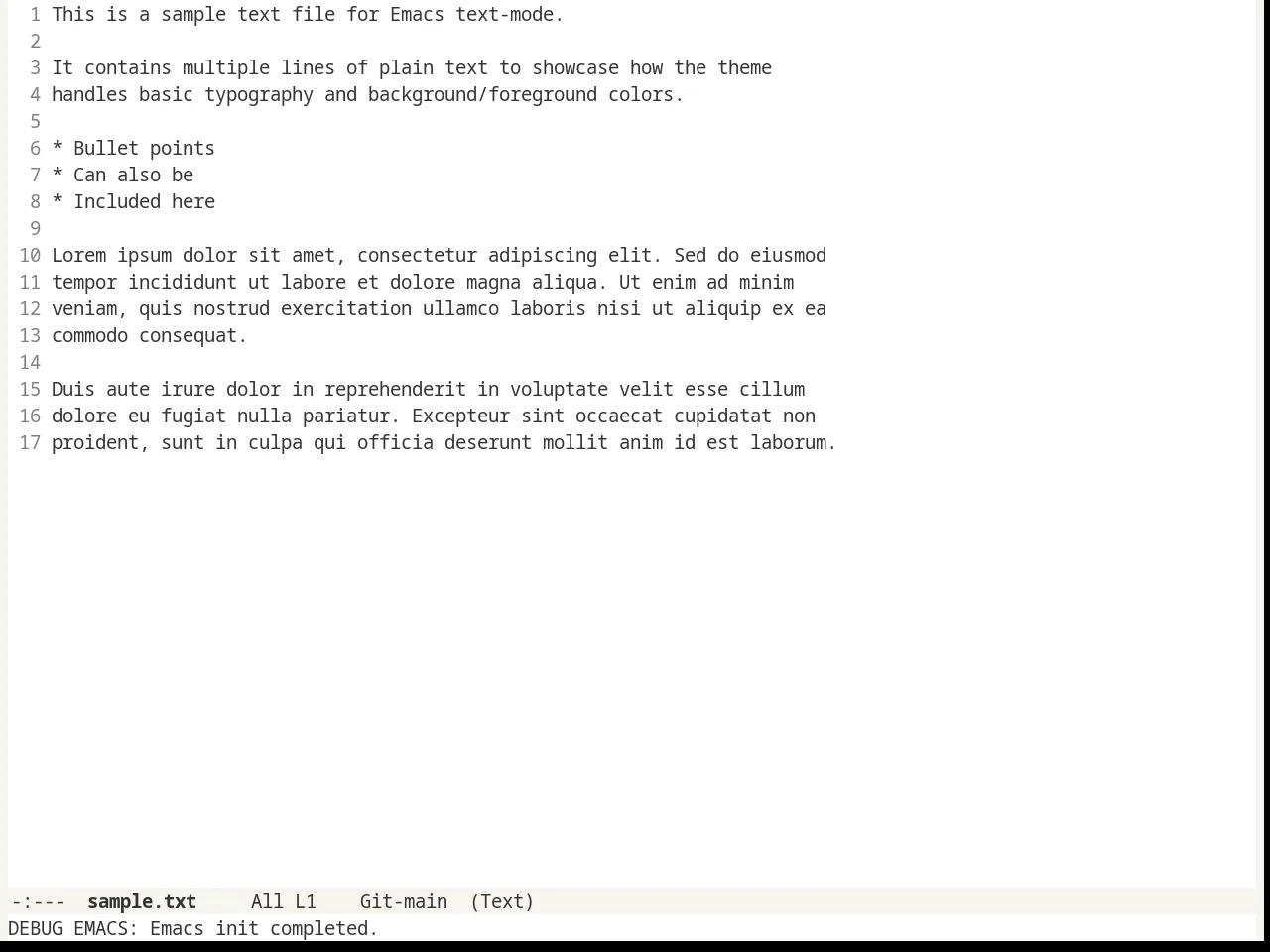 Radiance Theme in text-mode