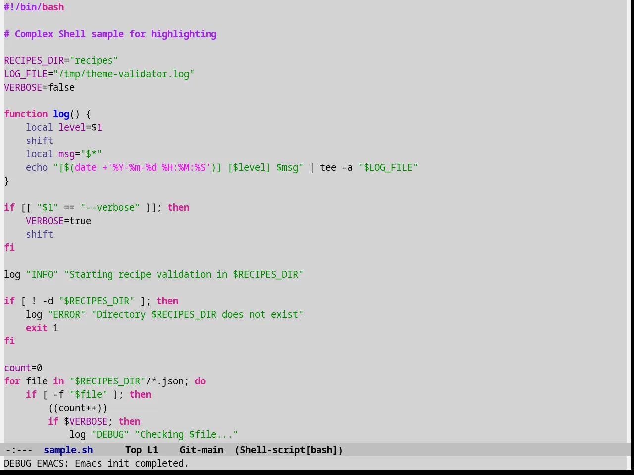 Ramangalahy Theme in sh-mode