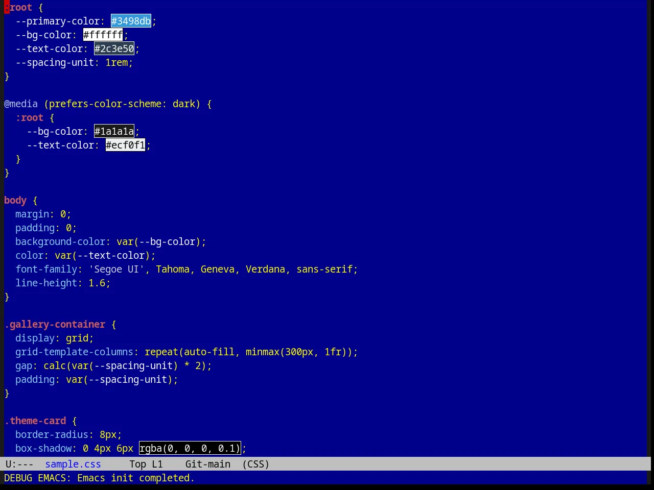 Raspopovic Theme in css-mode