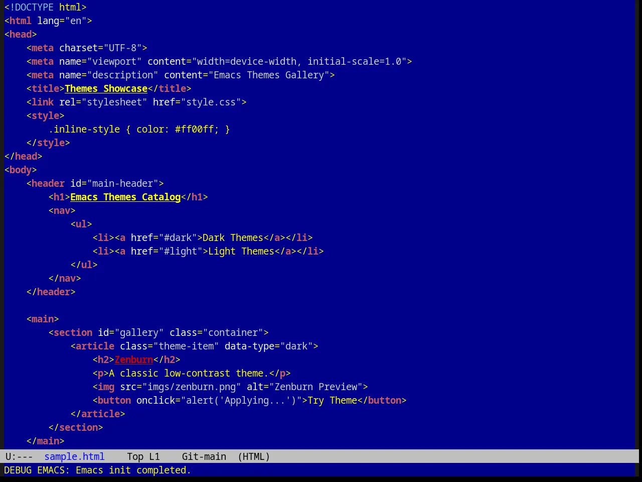 Raspopovic Theme in html-mode