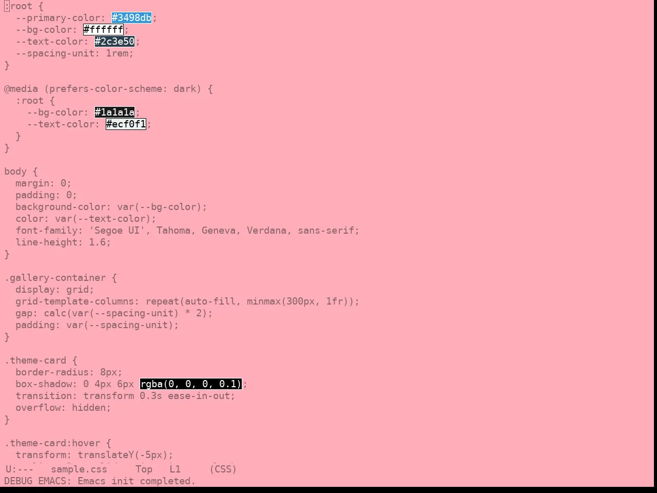 Real Mono Girl Theme in css-mode