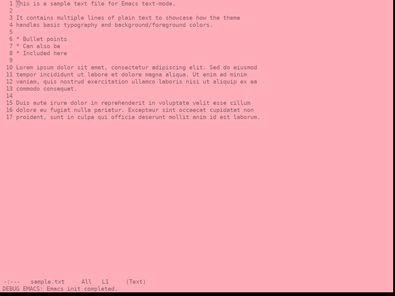 Real Mono Girl Theme in text-mode