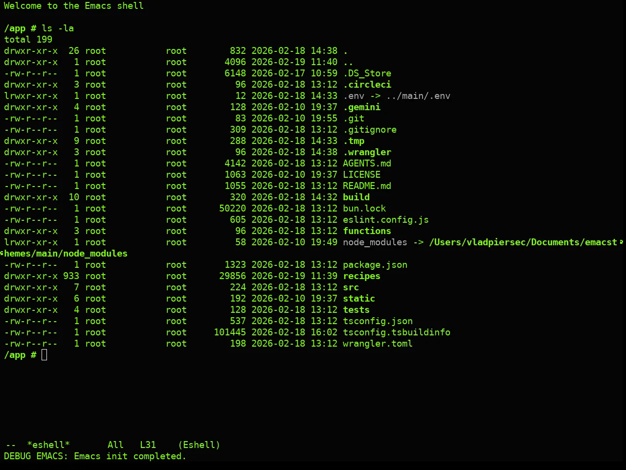 Real Mono Old Theme in eshell